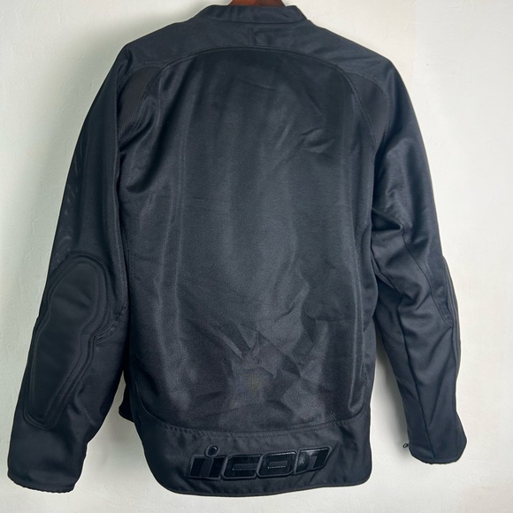 ICON Motorcycle Jacket Holigan Stealth Black Size 2XL Like New - Picture 2 of 14